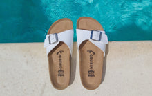Load image into Gallery viewer, Women&#39;s Madrid White leatherette sandals