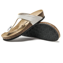 Load image into Gallery viewer, Women&#39;s Tacoma white soft thong sandals