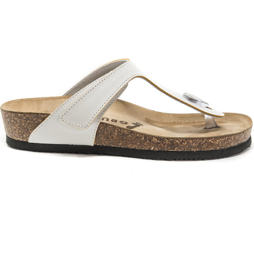 Women's Tacoma white soft thong sandals