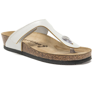 Women's Tacoma white soft thong sandals