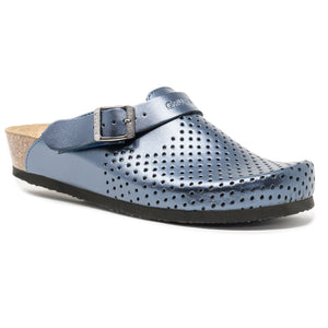 Stockholm Women clogs Soft blue metallic -PREMIUM COMFORT