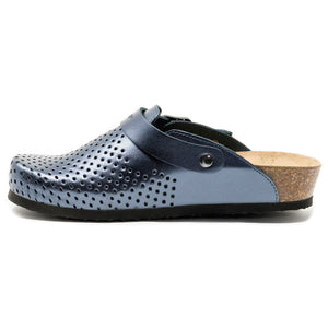 Stockholm Women clogs Soft blue metallic -PREMIUM COMFORT