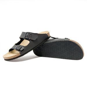 Men's arizona black leathertte sandals