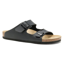 Load image into Gallery viewer, Men&#39;s arizona black leathertte sandals