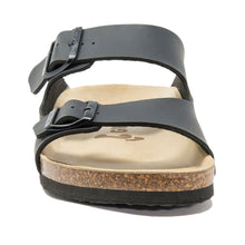 Load image into Gallery viewer, Men&#39;s arizona black leathertte sandals