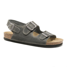 Load image into Gallery viewer, Mens Milano sandals dark grey leather classic