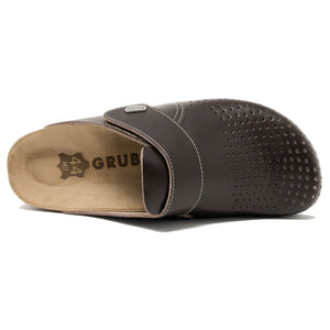 Men's clogs Oregon brown leather