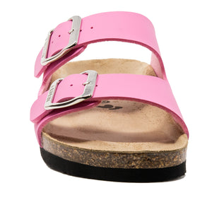 Women's  Arizona pink mat leatherette sandals