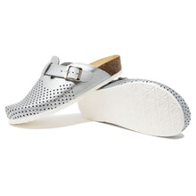 Load image into Gallery viewer, Women clogs Belgrade soft silver leather - PREMIUM COMFORT