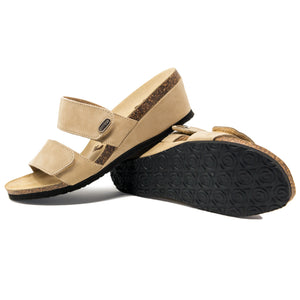 Women's Cristi beige velours fashion sandals
