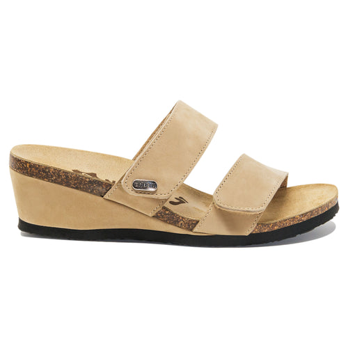 Women's Cristi beige velours fashion sandals