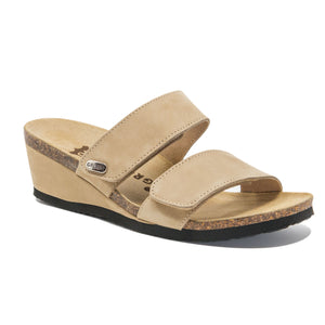 Women's Cristi beige velours fashion sandals