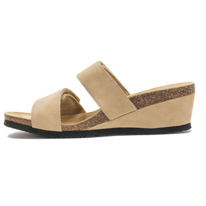 Women's Cristi beige velours fashion sandals