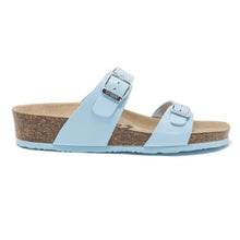 Load image into Gallery viewer, Edith Women&#39;s classic blue leather sandals