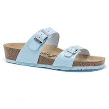 Load image into Gallery viewer, Edith Women&#39;s classic blue leather sandals
