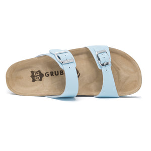 Edith Women's classic blue leather sandals