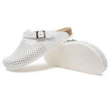 Load image into Gallery viewer, Men&#39;s clogs Stockholm white leather perforated