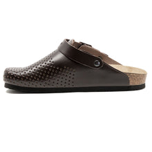 Load image into Gallery viewer, Men&#39;s clogs Stockholm Brown leather perforated