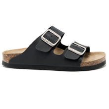 Load image into Gallery viewer, Women&#39;s Arizona sandals black leatherette
