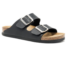 Load image into Gallery viewer, Women&#39;s Arizona sandals black leatherette