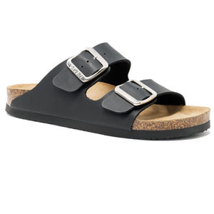Women's Arizona sandals black leatherette