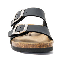 Load image into Gallery viewer, Women&#39;s Arizona sandals black leatherette