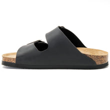 Load image into Gallery viewer, Women&#39;s Arizona sandals black leatherette