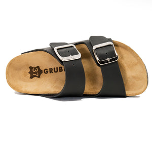 Women's Arizona sandals black leatherette