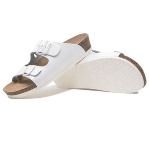 Women's Arizona white genuine leather sandals