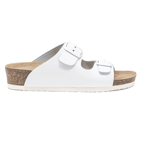 Women's Arizona white genuine leather sandals