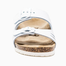 Load image into Gallery viewer, Women&#39;s Arizona white genuine leather sandals