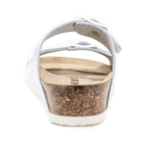 Women's Arizona white genuine leather sandals