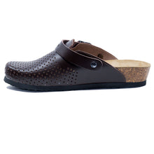 Load image into Gallery viewer, Stockholm Women clogs brown Soft leather perforated - PREMIUM COMFORT