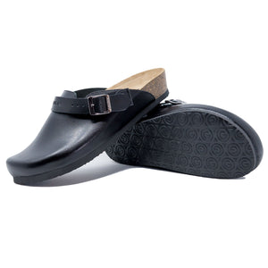 Stockholm Women Clogs black leather Soft - PREMIUM COMFORT