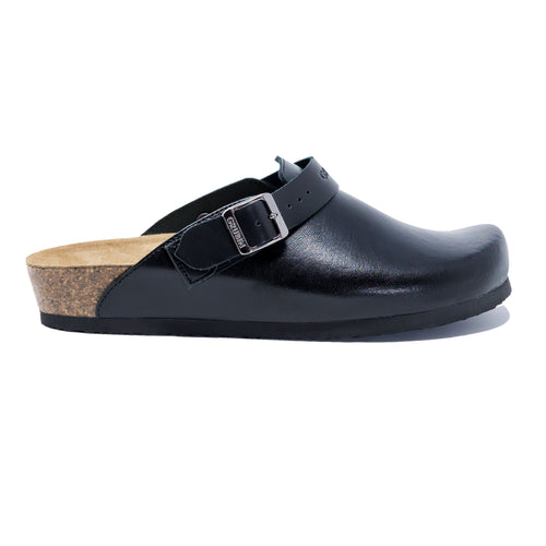 Stockholm Women Clogs black leather Soft - PREMIUM COMFORT