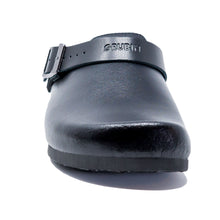Load image into Gallery viewer, Stockholm Women Clogs black leather Soft - PREMIUM COMFORT