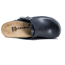 Load image into Gallery viewer, Stockholm Women Clogs black leather Soft - PREMIUM COMFORT