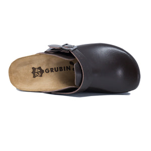 Stockholm Women clogs brown leather Soft - PREMIUM COMFORT