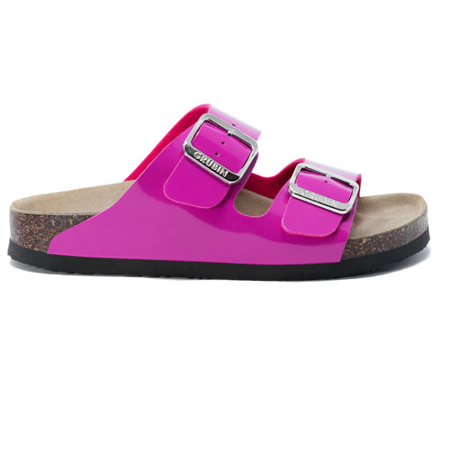 Women's Arizona Pink Glossy leatherette sandals