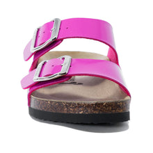 Load image into Gallery viewer, Women&#39;s Arizona Pink Glossy leatherette sandals