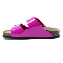Load image into Gallery viewer, Women&#39;s Arizona Pink Glossy leatherette sandals