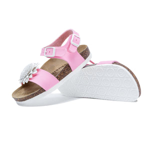 Dahlia girls sandals pink leatherette