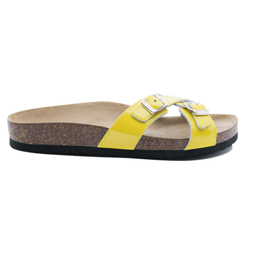 Women's Modena Yellow leather sandals