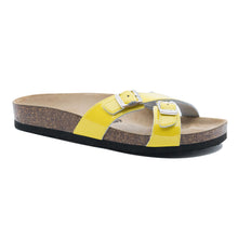 Load image into Gallery viewer, Women&#39;s Modena Yellow leather sandals