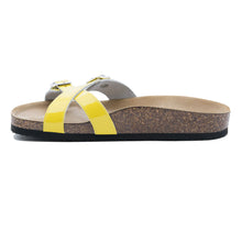 Load image into Gallery viewer, Women&#39;s Modena Yellow leather sandals
