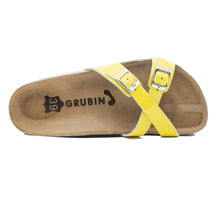 Load image into Gallery viewer, Women&#39;s Modena Yellow leather sandals