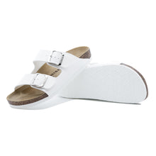 Load image into Gallery viewer, Women&#39;s Arizona White leatherette sandals