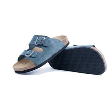 Load image into Gallery viewer, Arizona kids blue suede leather sandals