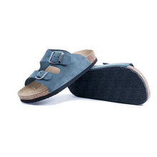 Load image into Gallery viewer, Girls Arizona Classic Suede Blue Sandals