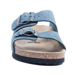 Girls Arizona Classic Suede Blue Sandals